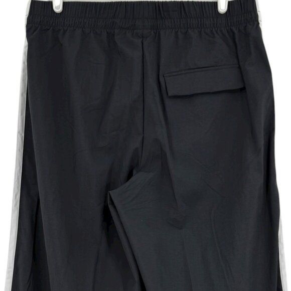 Adidas Women's Sport 3 Stripes Trim Black Woven Track Pants 1X Elastic Waist NWT - Picture 4 of 12